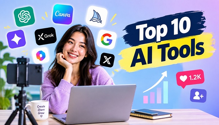 Top 10 Best AI Tools to Become a Successful Social Media Influencer