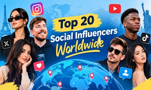 Top 20 Social Influencers Worldwide